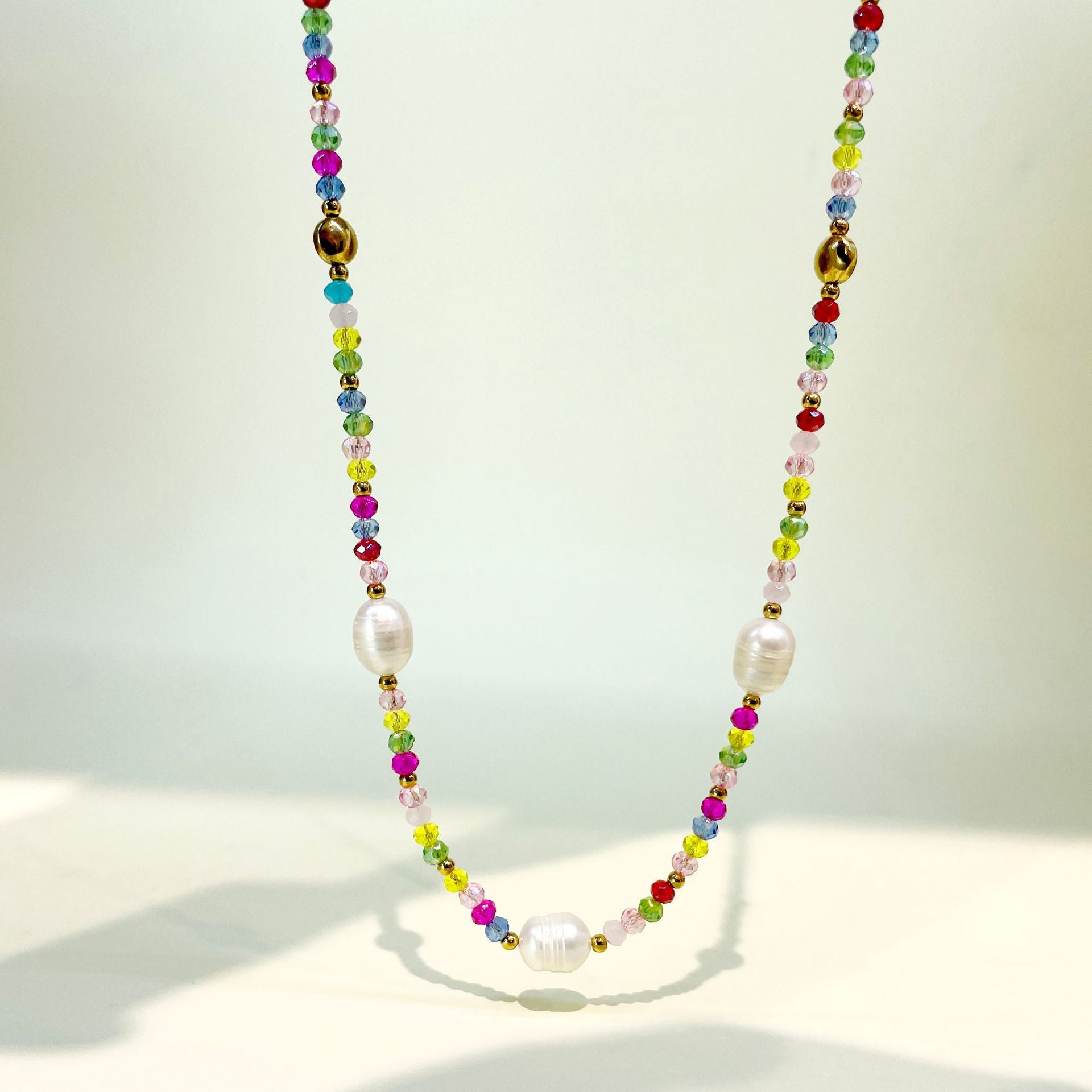 Wholesale Tropical Ocean Wind Multicolor Crystal Pearl Necklaces